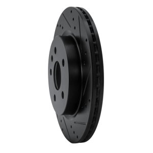 Buick Regal Brake Rotor (1) - Rear Right - R1 Concepts - Drilled & Slotted - Black - `10-`25